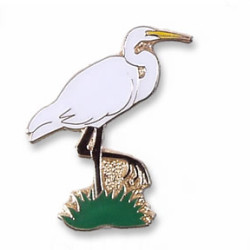 Egret, Great pin