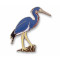 Heron, Tricolored pin