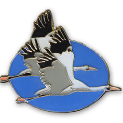Crane, Whooping (2 in flight) pin