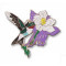 Hummingbird, Ruby-throated / Columbine pin