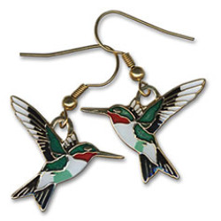 Hummingbird, Ruby-throated earrings